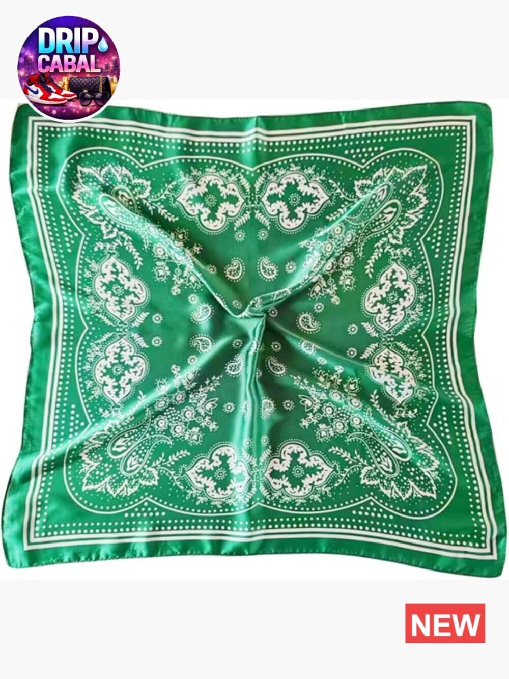 Satin Hair Scarf Silk Like Bandana Head Wrap 27x27 Multi-Use